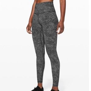 Lululemon Align 28” Free Spirit Ice Grey Black